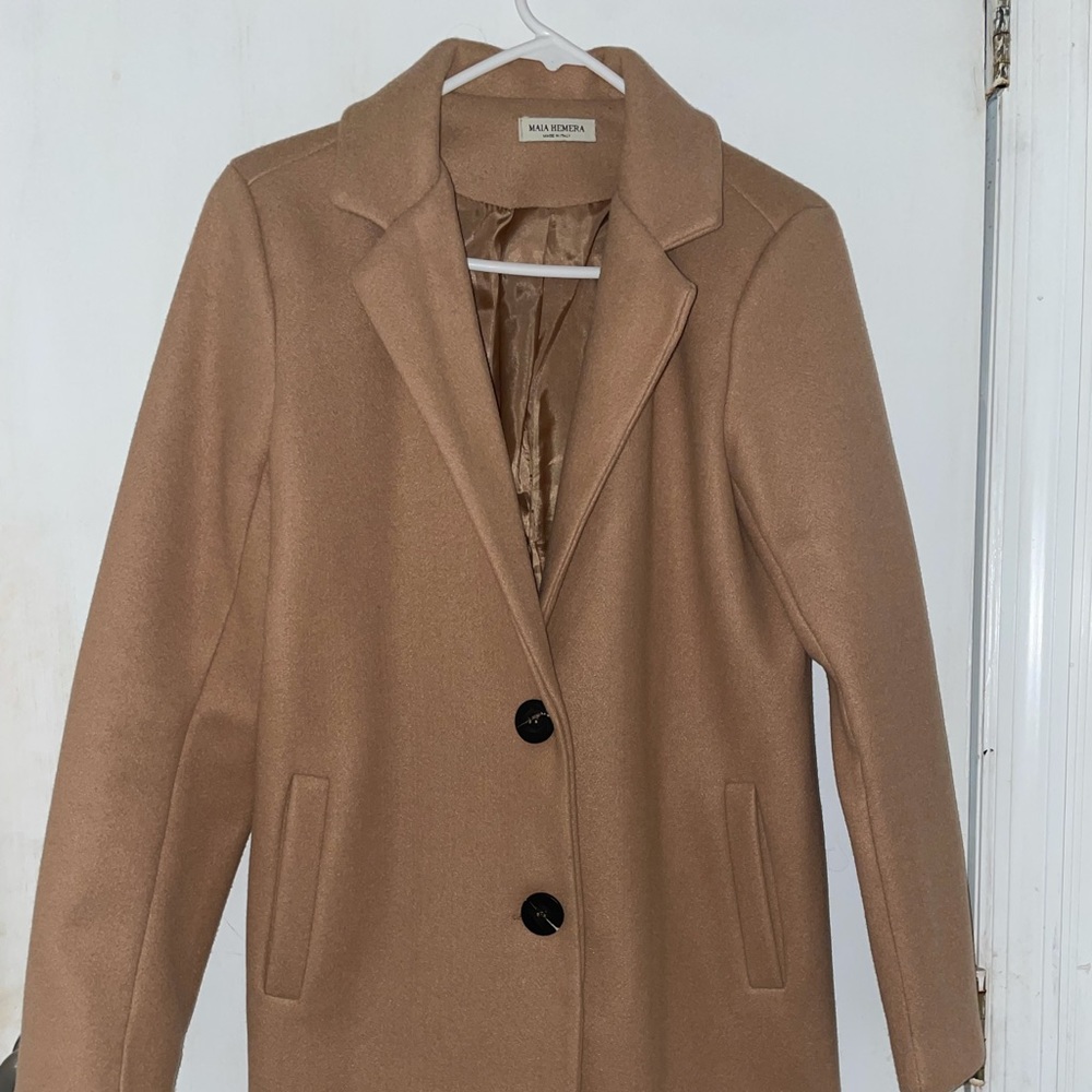 ISawItFirst Wool Tan Coat